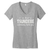 not a tsundere Women's V-Neck T-Shirt