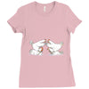 chicken fight Ladies Fitted T-Shirt