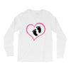 Baby Girl with Heart Any Name Customized Long Sleeve Shirts
