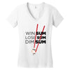 win some, lose some, dim sum Women's V-Neck T-Shirt