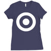 bullseye sticker vinyl decal Ladies Fitted T-Shirt