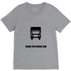 mother trucker doing the school run V-Neck Tee