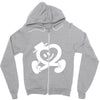 heart walking Zipper Hoodie