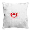 i love heart bass guitar music Throw Pillow