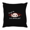 Excuse Me is it January yet? Baby Boy Throw Pillow