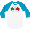 bat man mexican flag mexico logo 3/4 Sleeve Shirt