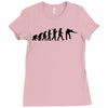 evolution of snooker or pool ape to player mens black new t shirt top Ladies Fitted T-Shirt