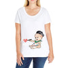 Cute Baby Painter's Mom Love Ladies Curvy T-Shirt