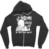 if zombies chase us im tripping you up Zipper Hoodie
