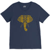 tribal print elephant geometric gold animals cool V-Neck Tee
