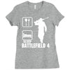 eat sleep battlefield 4, funny Ladies Fitted T-Shirt