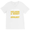 black without apology V-Neck Tee