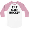 eat sleeo hockey 3/4 Sleeve Shirt