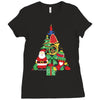 christmas tree made of bells stocking santa Ladies Fitted T-Shirt