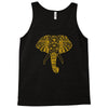 tribal print elephant geometric gold animals cool Tank Top