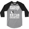 weekend forcast guitar with a chance of drinking 3/4 Sleeve Shirt