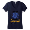 police mom  i rised mine Women's V-Neck T-Shirt