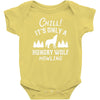 chill hungry wolf Baby Bodysuit