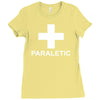 paraletic funny printed green top drinking booze party drunk Ladies Fitted T-Shirt