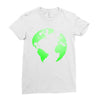 Earth Themed Funny Ladies Fitted T-Shirt