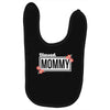 blessed mommy with flower white color Baby Bibs