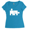 rude jigsaw ideal birthday present or gift Women's Triblend Scoop T-shirt
