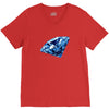 diamond blu V-Neck Tee