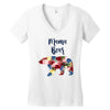 mama bear floral Women's V-Neck T-Shirt