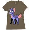 yorkie palette custom Ladies Fitted T-Shirt