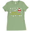santa peeing merry christmas Ladies Fitted T-Shirt