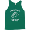 fitness fit taco in my mouth funny food eating healthy exercise gym Tank Top