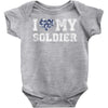 i love my soldier navy camouflage Baby Bodysuit