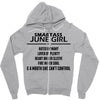 Smartass June Girl Zipper Hoodie