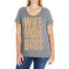 wife mom boss Ladies Curvy T-Shirt