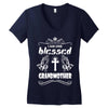 I Am One Blessed Grandmother Women's V-Neck T-Shirt