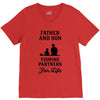 Father and Son Fishing Partners For Life V-Neck Tee