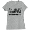 Animals Are Not Ingredients Ladies Fitted T-Shirt