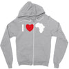 i love africa Zipper Hoodie