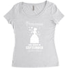 Princesses Are Born in September Yes I'm a Princess Women's Triblend Scoop T-shirt