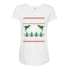 ugly dinosaur christmas Maternity Scoop Neck T-shirt