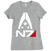 mass effect  alliance n7 logo Ladies Fitted T-Shirt