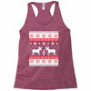 reindeer christmas ugly sweater Racerback Tank