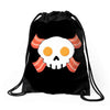 Bacon Egg Skull Drawstring Bags