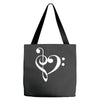 music heart rock baseball Tote Bags