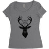 Deer With Diamond Women's Triblend Scoop T-shirt