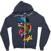 up all night cat Zipper Hoodie