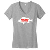 funny size does matter fishing fish holiday jarvis reel rod line sinke Women's V-Neck T-Shirt
