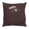 camper camping fun Throw Pillow