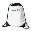 evolution of turtles Drawstring Bags