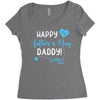 Happy First Father's Day Daddy Women's Triblend Scoop T-shirt